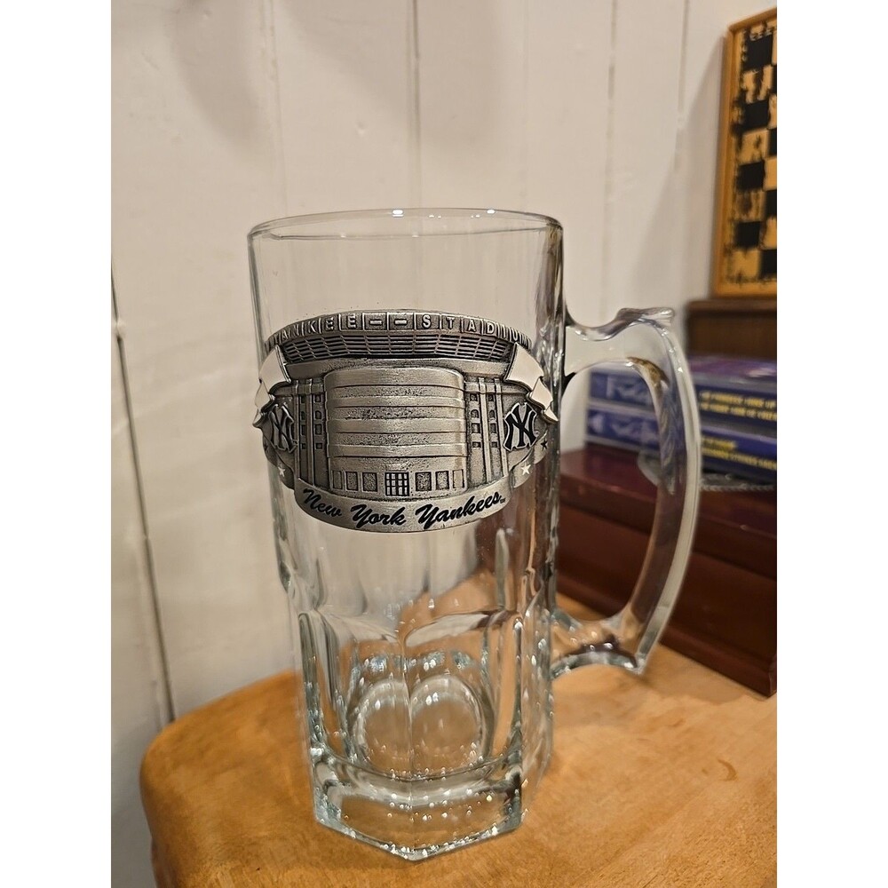New York Yankees Baseball Macho Stein Pewter Collectible Yankee Stadium 8"